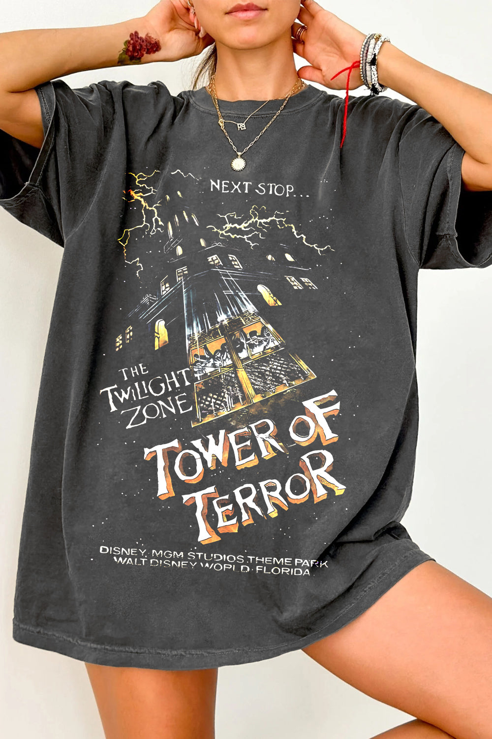 T-Shirt Retro Tower Merch, Shirt Retro Tower Of Terror Twilight Zone For Women