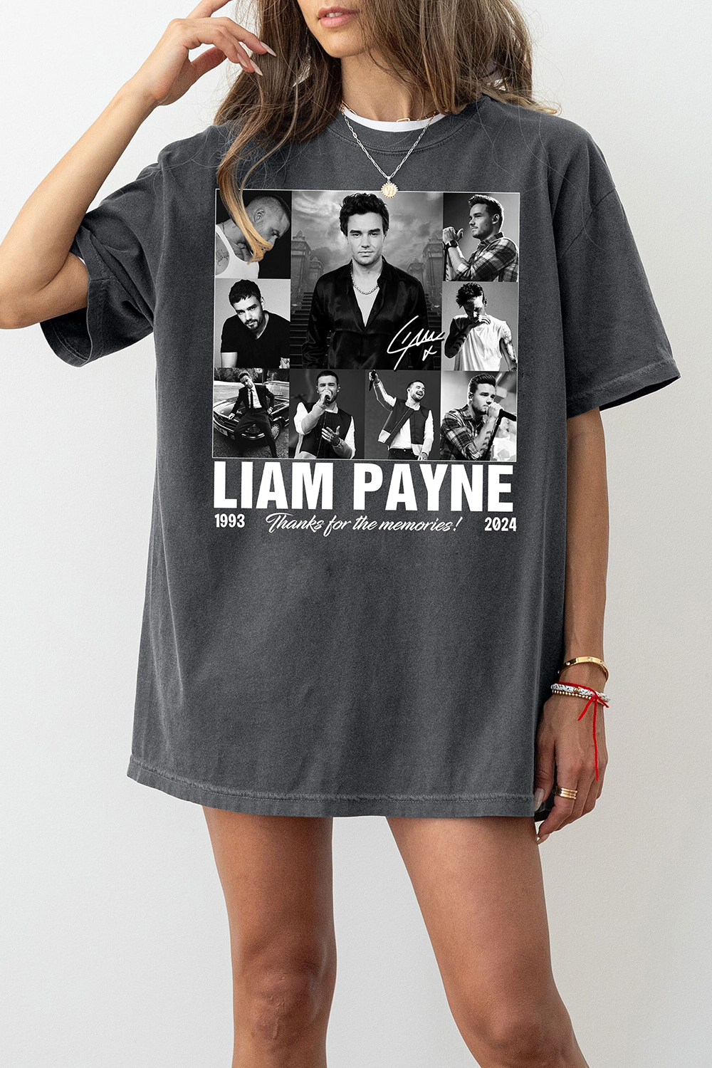New T-Shirt Rip Liam Merch, Shirt Rip Liam Payne One Direction Thanks For The Memory For Women