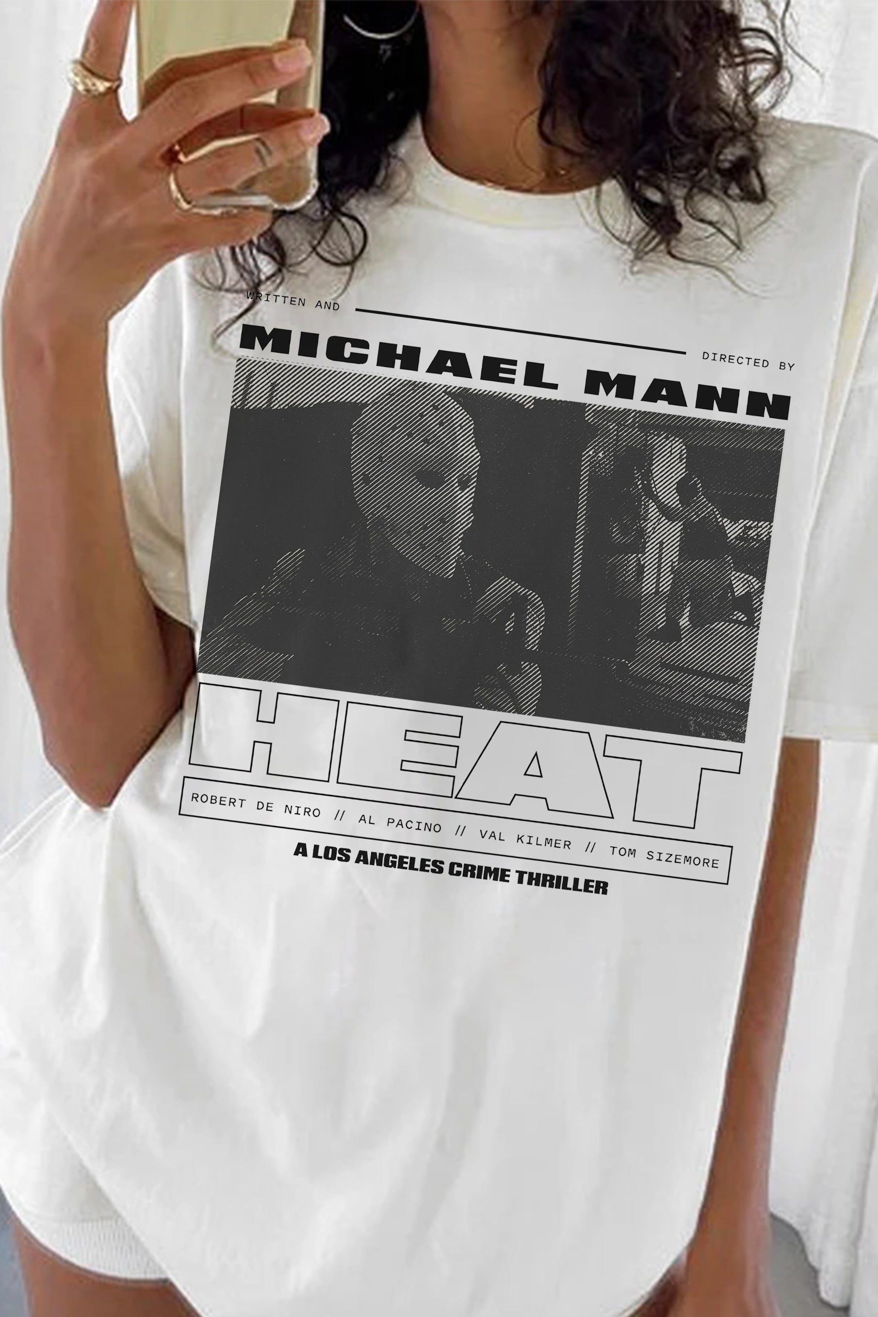 New T-Shirt Retro Michael Merch, Shirt Retro Michael Mann Heat 1995 For Women