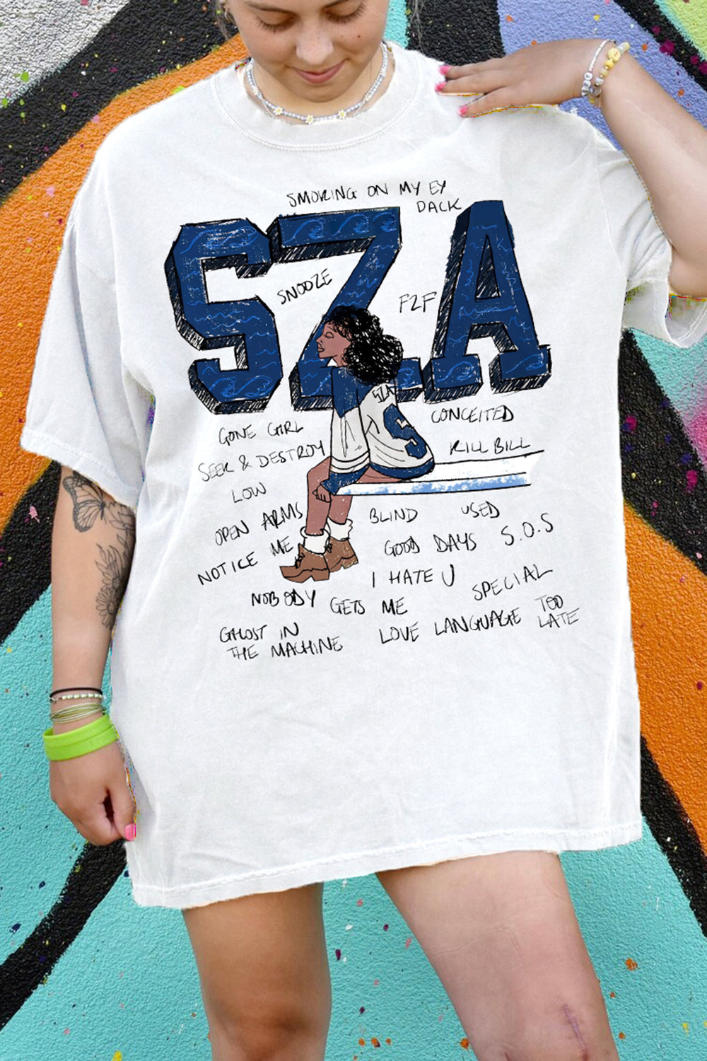 T-Shirt Retro Sza Merch, Shirt Retro Sza Good Days For Women