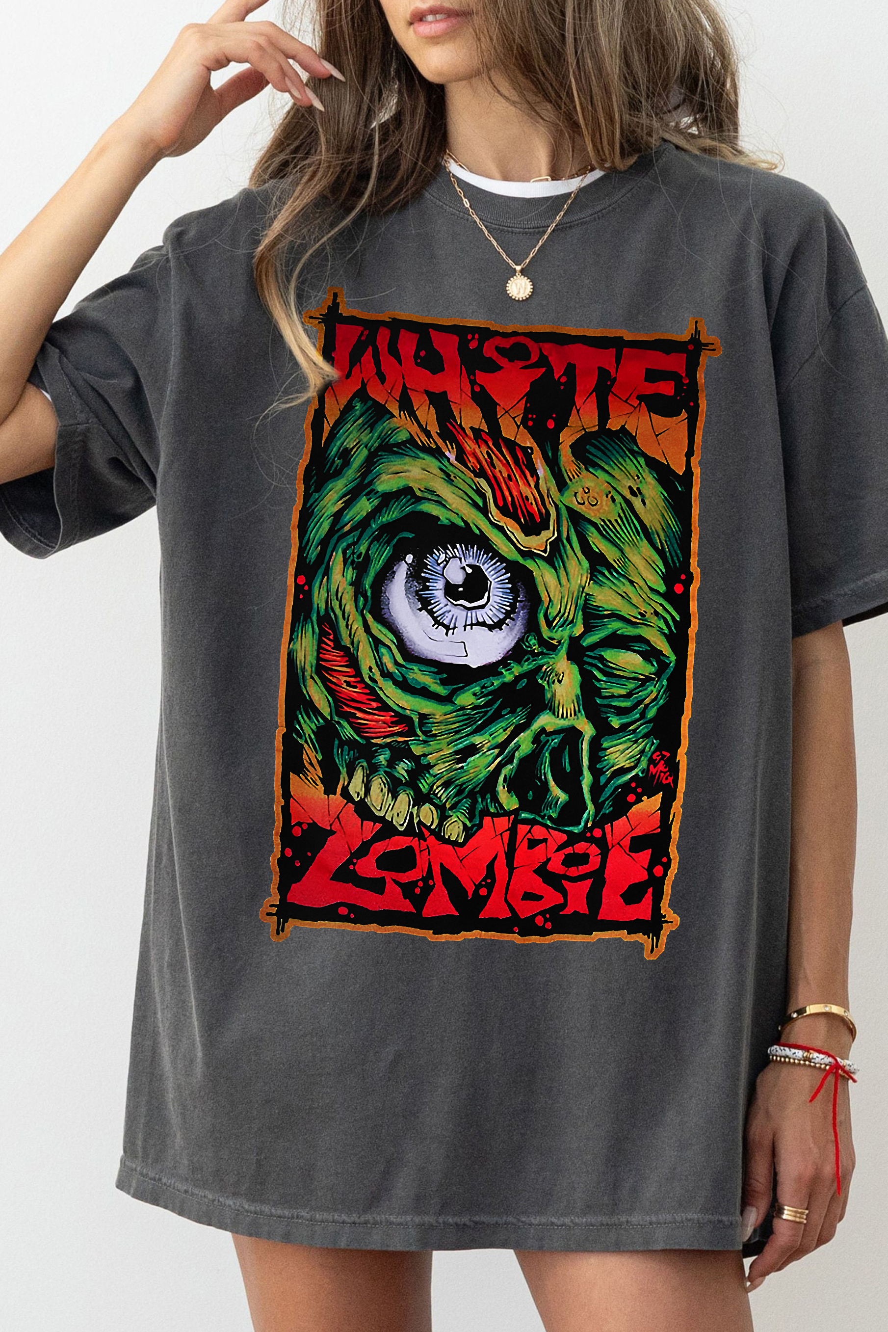 New T-Shirt Retro Rock Merch, Shirt Retro Rock Zombie For Women
