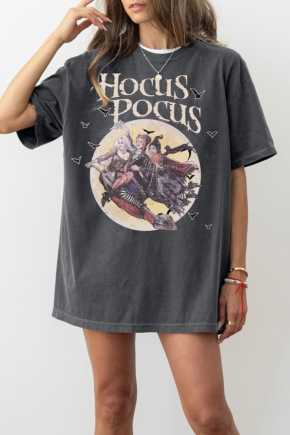 New T-Shirt Retro Hocus Merch, Shirt Retro Hocus Pocus Sanderson Sisters For Women