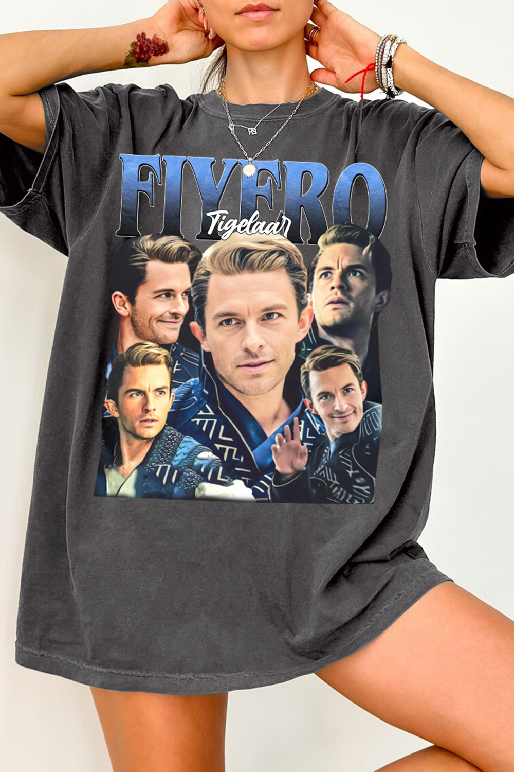 New T-Shirt Retro Fiyero Merch, Shirt Retro Fiyero Tigelaar Graphic For Women