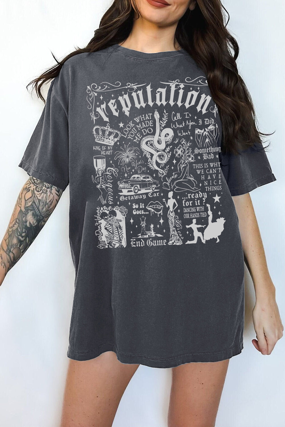 New T-Shirt Reputtation Tracklist Merch, Shirt Reputtation Tracklist Ts Albums For Women