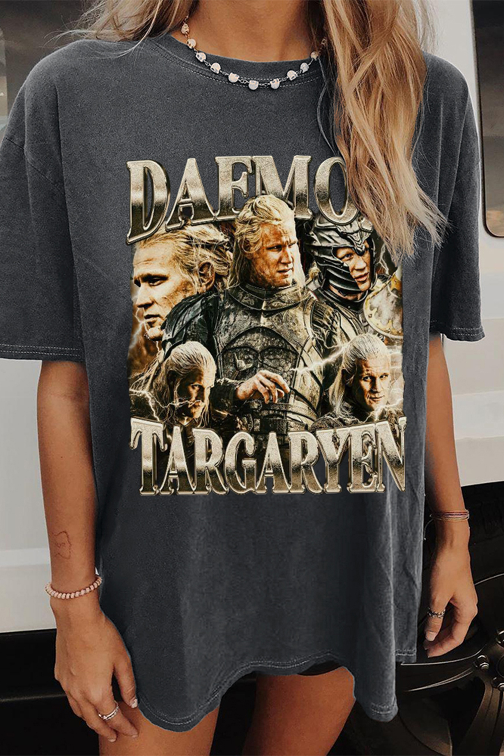 New T-Shirt Retro Daemon Merch, Shirt Retro Daemon Targaryen 90S For Women