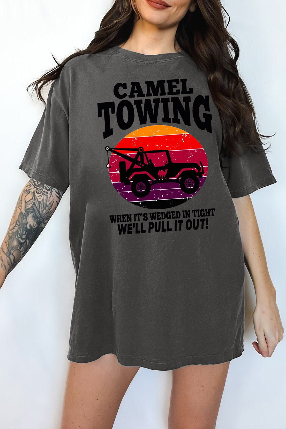New T-Shirt Retro Camel Merch, Shirt Retro Camel Towing For Women