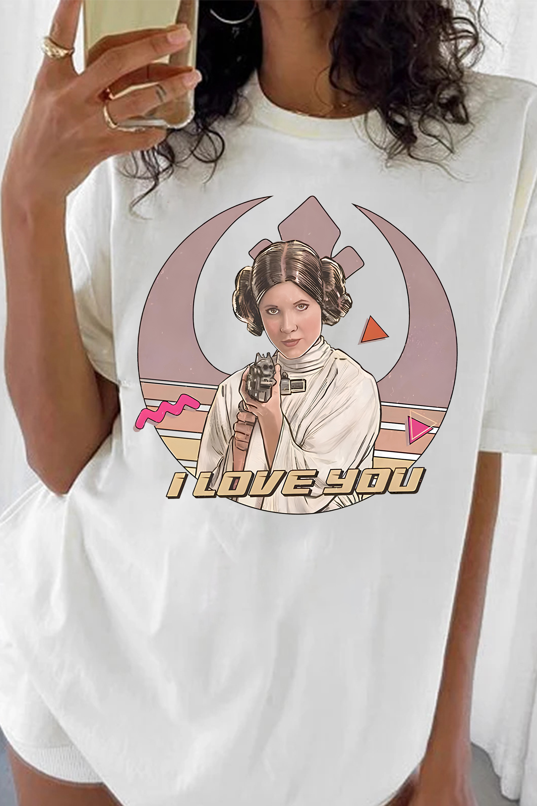 New T-Shirt Princess Leia Merch, Shirt Princess Leia Han Solo Couple I Love You I Know  For Women