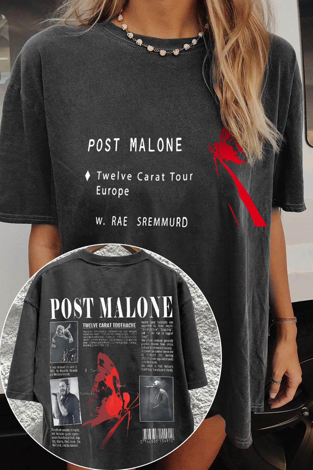 New T-Shirt Posty Twelve Merch, Shirt Posty Twelve Carat Europe Tour For Women