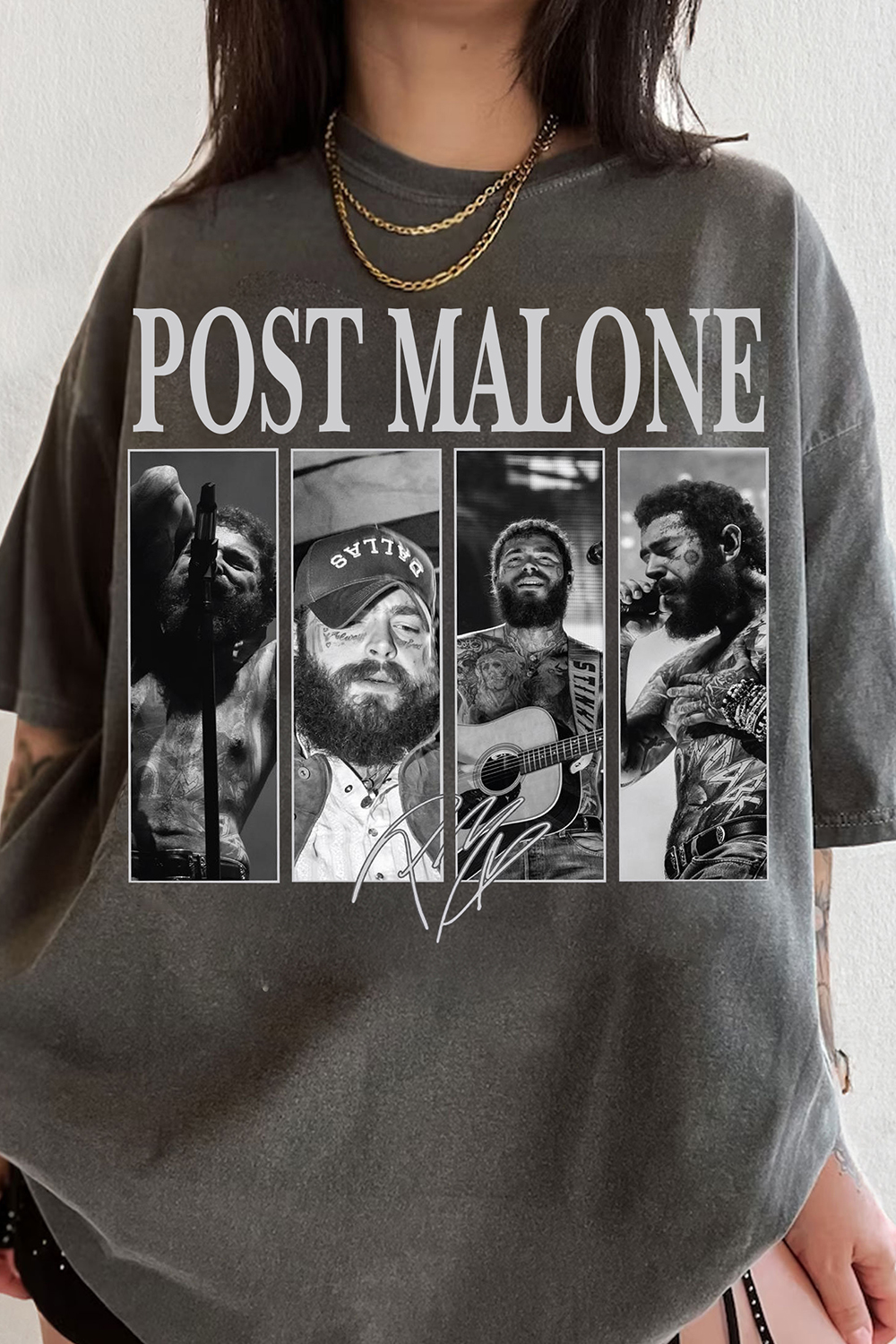 New T-Shirt Post Malone Merch, Shirt Post Malone Music Rap Vintage Graphic For Women