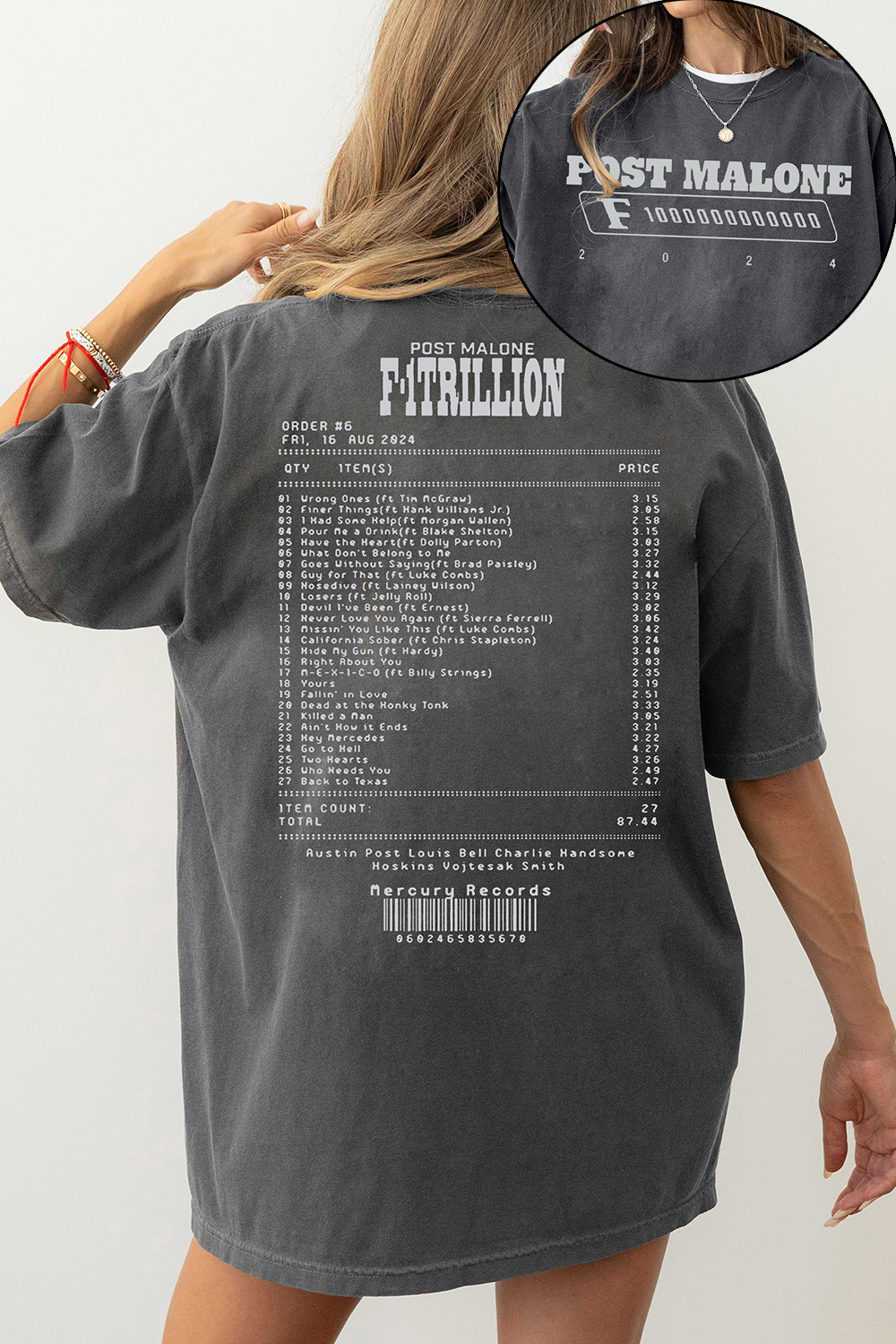 New T-Shirt Post F1 Merch, Shirt Post F1 Trillion Album Vintage For Women