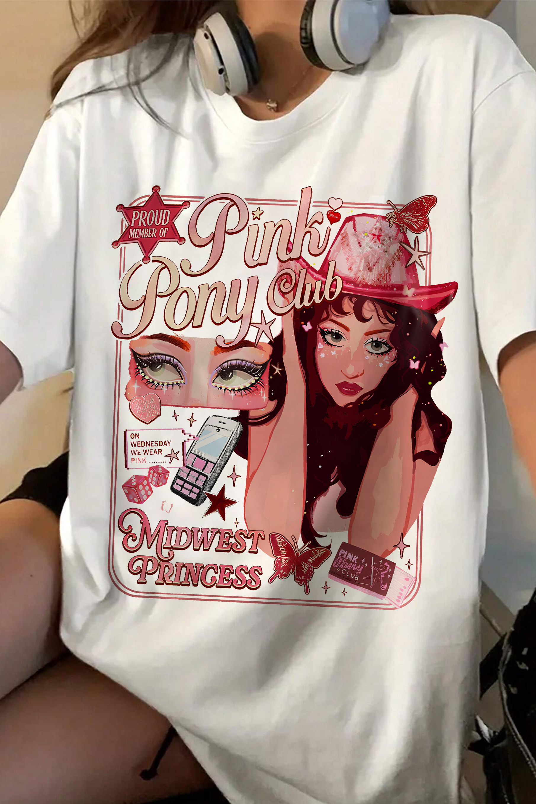 T-Shirt Pink Pony Merch, Shirt Pink Pony Club For Women