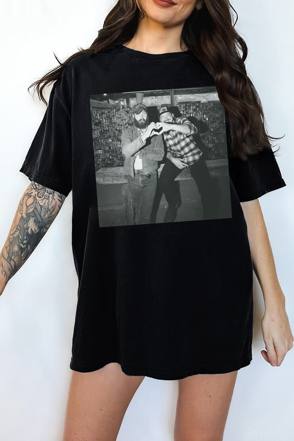 New T-Shirt Post Wallen Merch, Shirt Post Wallen Heart Graphic For Women