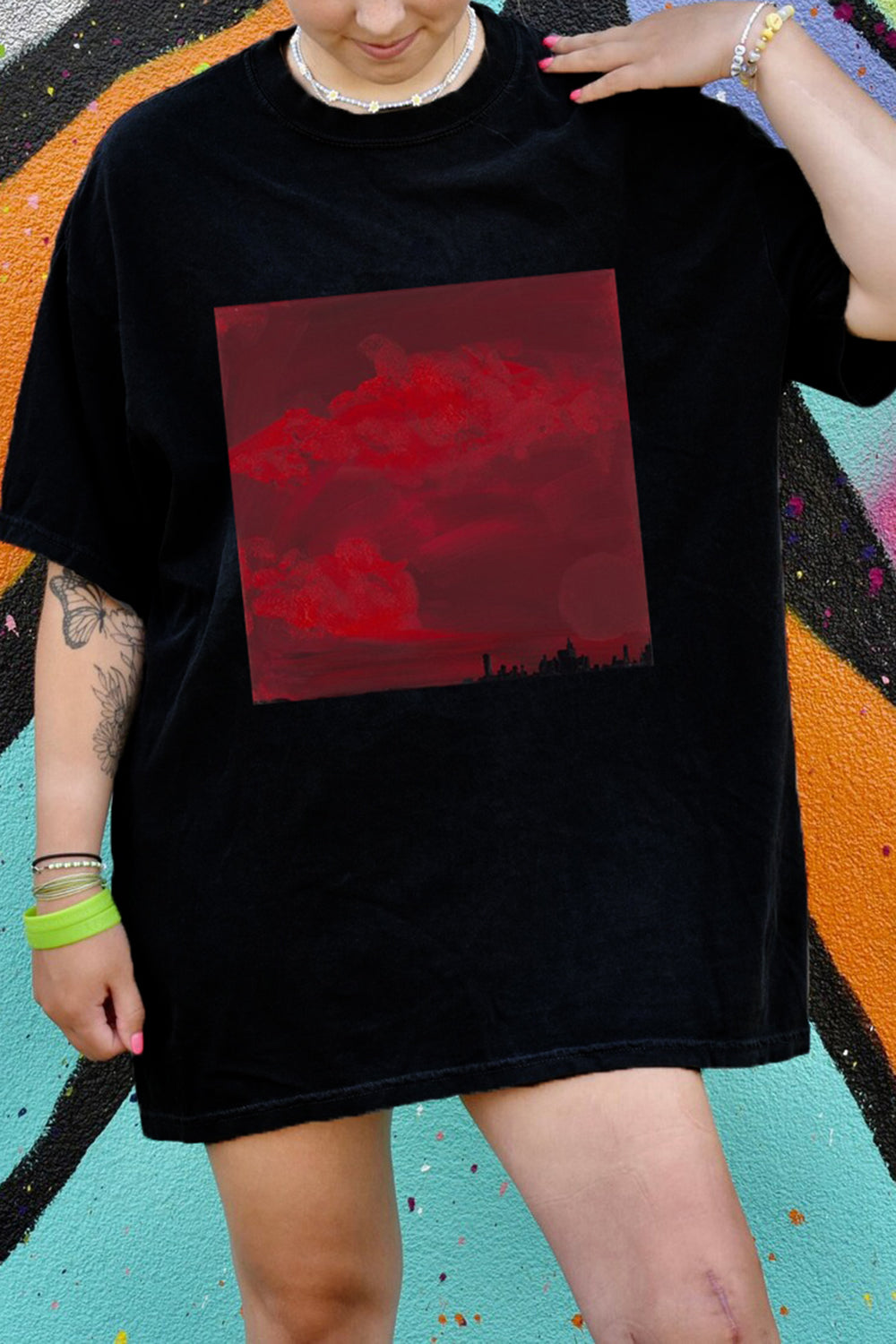 T-Shirt Paint The Merch, Shirt Paint The Town Red Doja Cat Graphic For Women