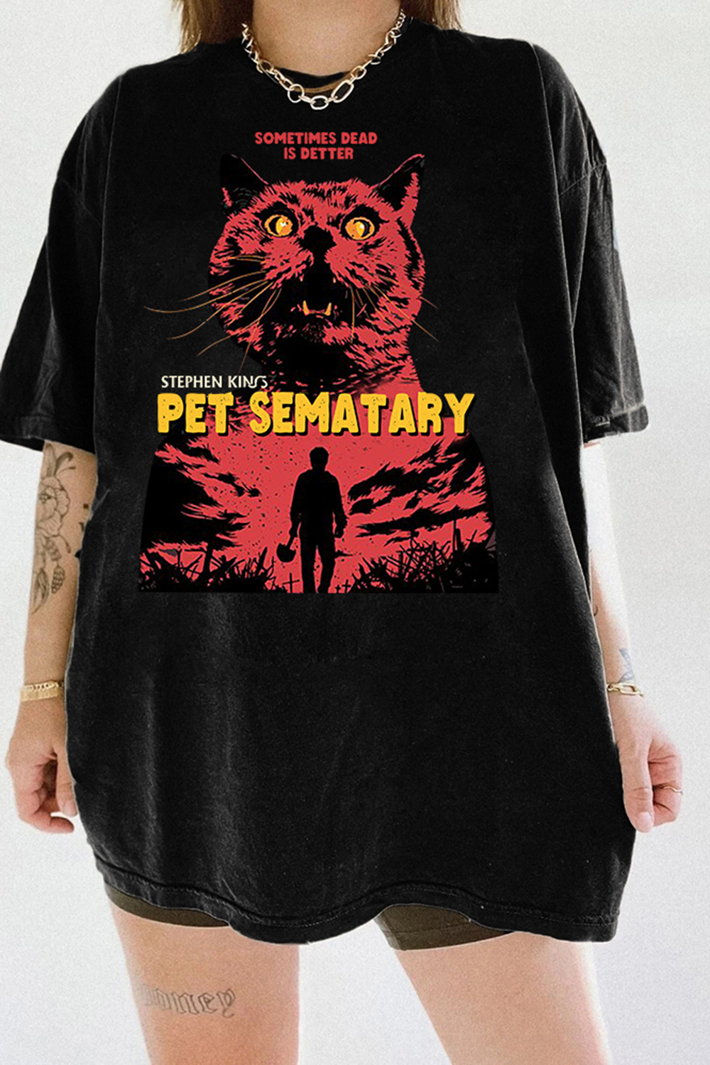 New T-Shirt Pet Sematary Merch, Shirt Pet Sematary Scary Movies For Women