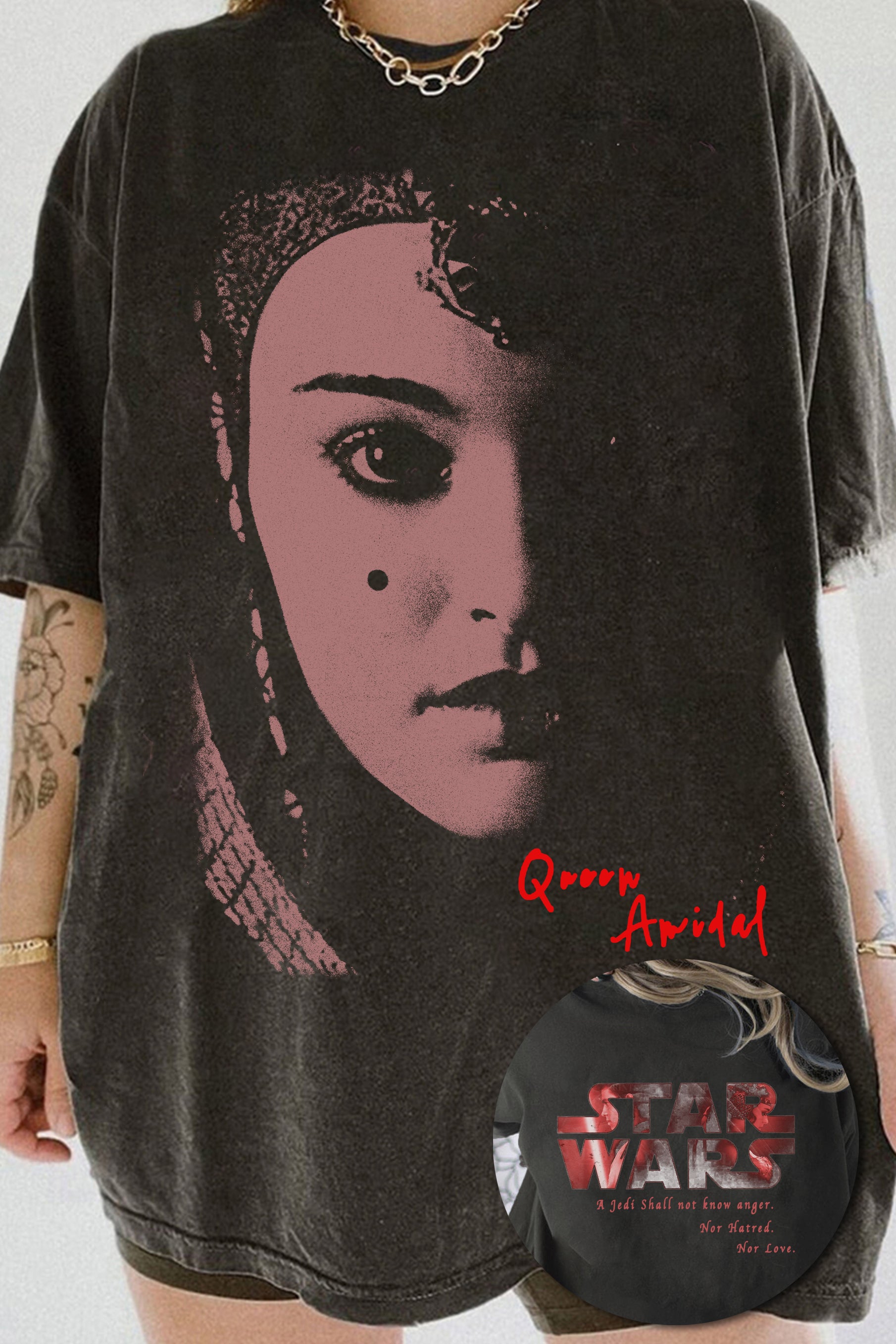 T-Shirt Padme Amidala Merch, Shirt Padme Amidala Star Wars For Women
