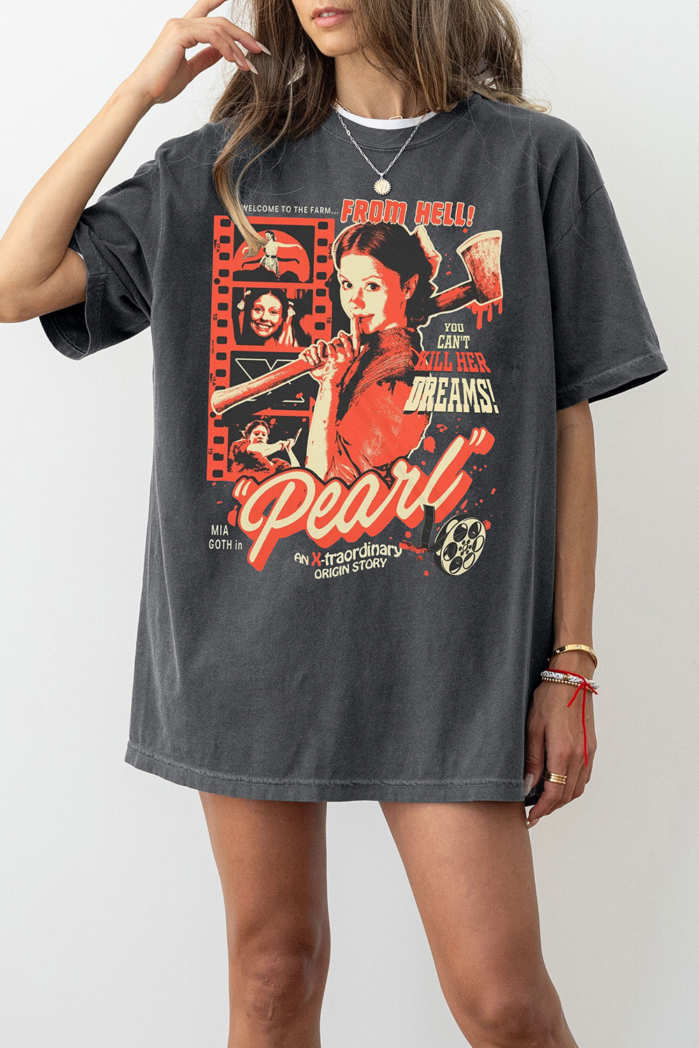 T-Shirt Pearl Horror Merch, Shirt Pearl Horror Movie Poster For Women