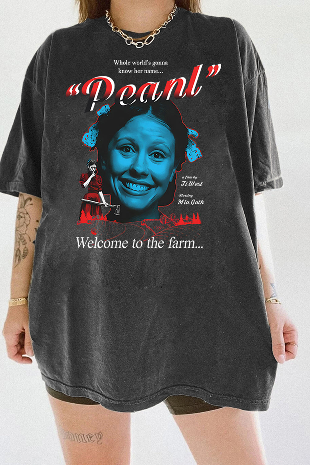 T-Shirt Pearl Horror Merch, Shirt Pearl Horror Movie Poster Inspired Classic For Women