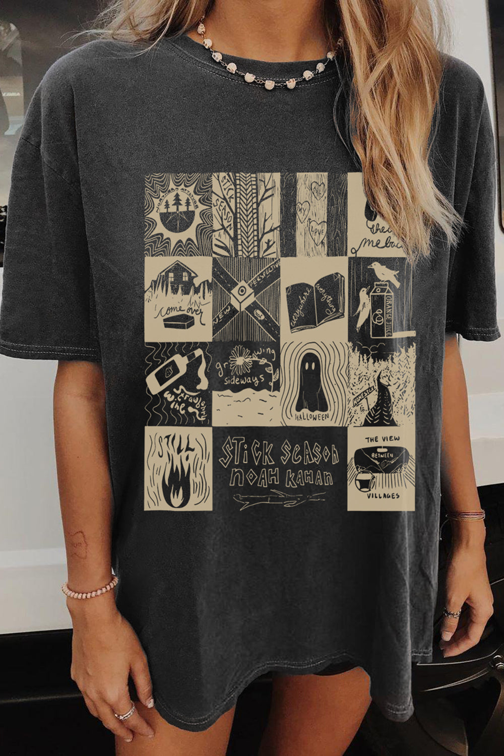 New T-Shirt Noah Kahan Merch, Shirt Noah Kahan Stick Season 2023 Tour For Women
