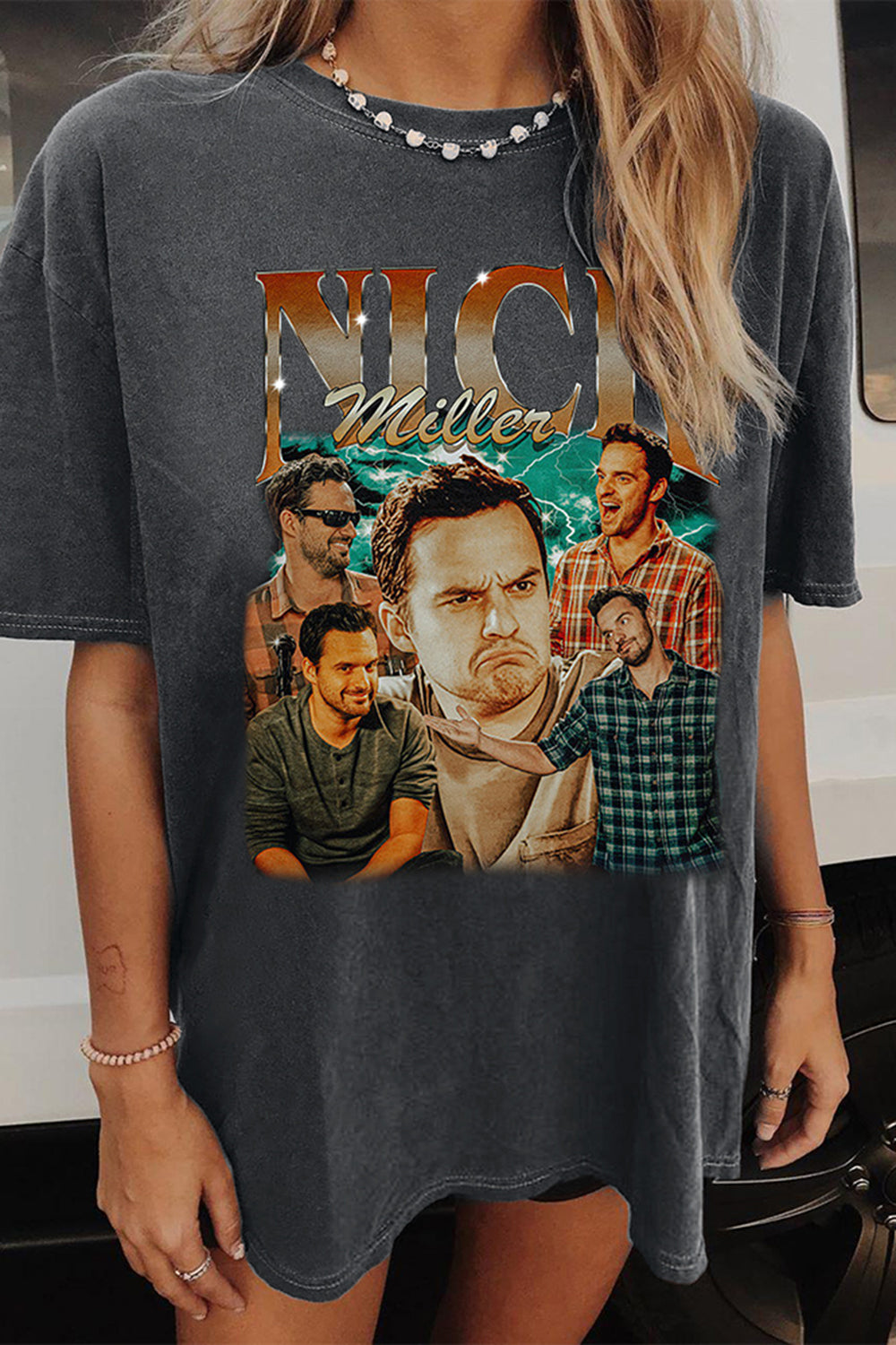 New T-Shirt Nick Miller Merch, Shirt Nick Miller Homage Vintage For Women