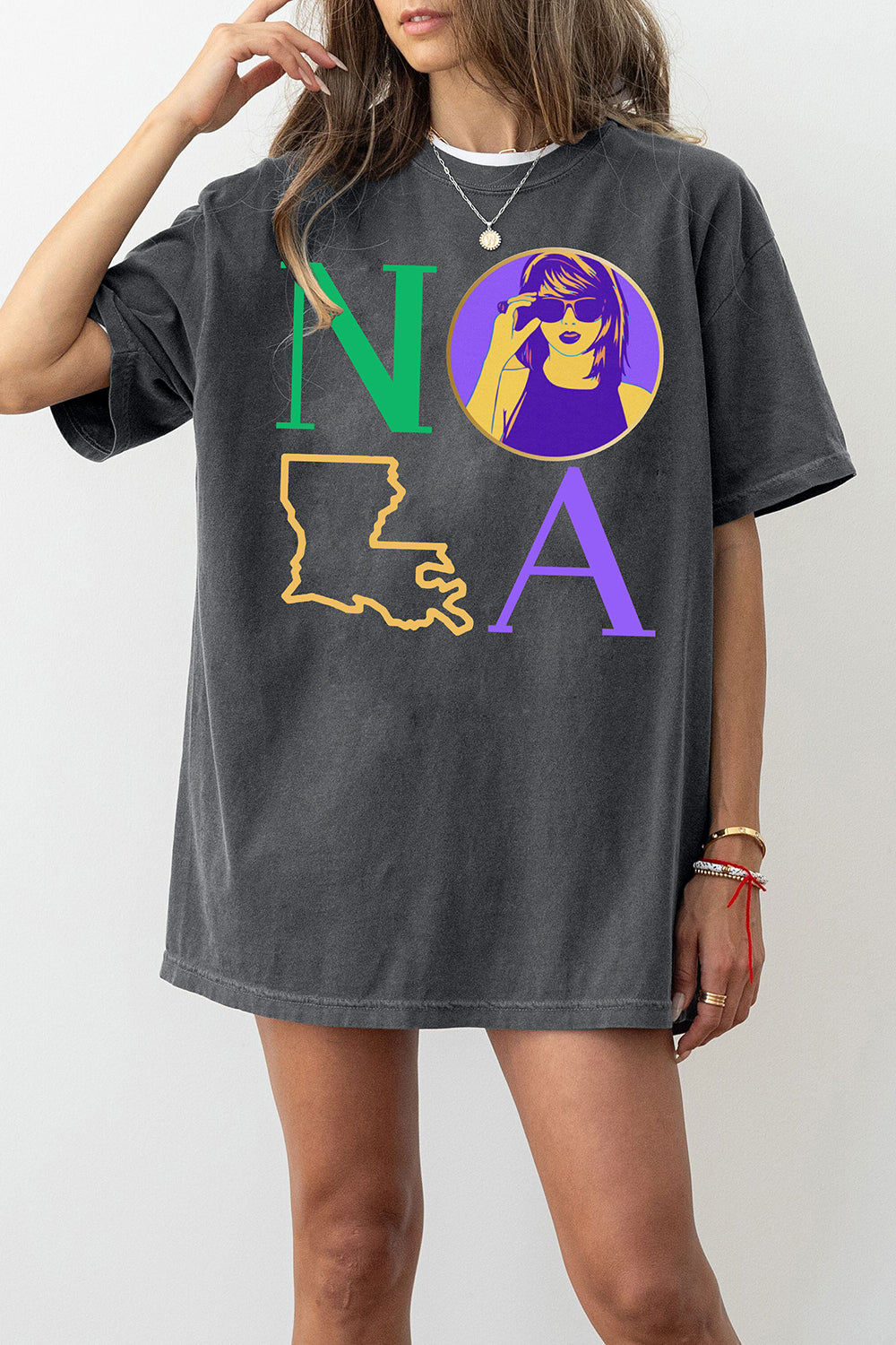 New T-Shirt Nola Eras Merch, Shirt Nola Eras Swiftie New Orleans For Women