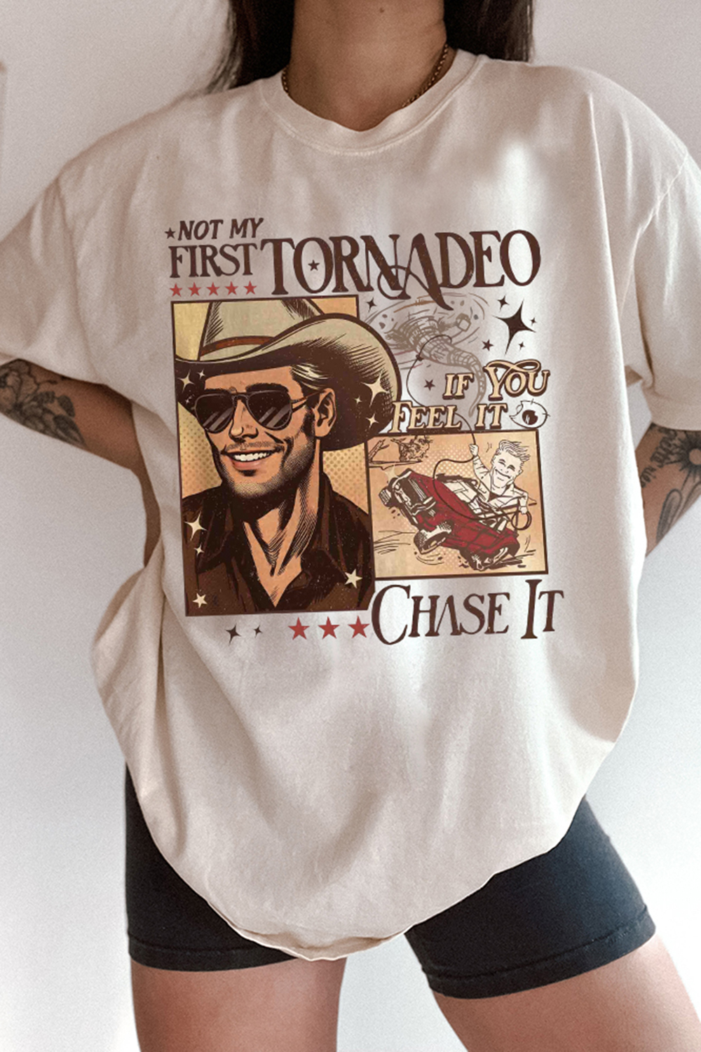 T-Shirt Not My Merch, Shirt Not My First Tornadeo Storm Chaser If You Feel It Chase It For Women