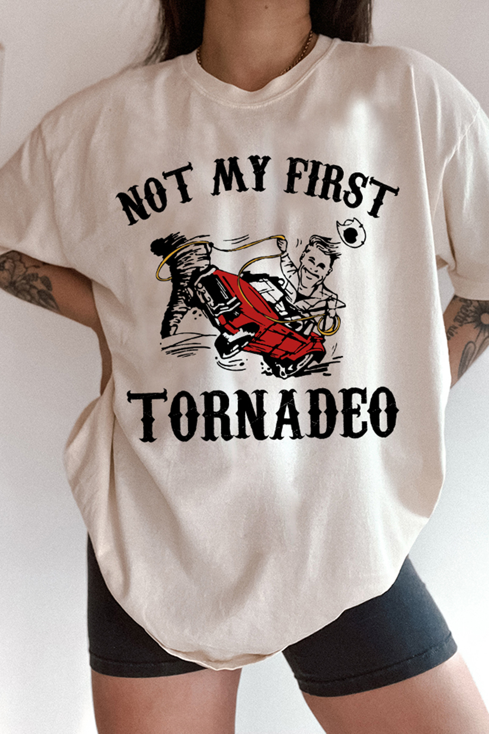 New T-Shirt Not My Merch, Shirt Not My First Tornadeo If You Feel It Chase It For Women