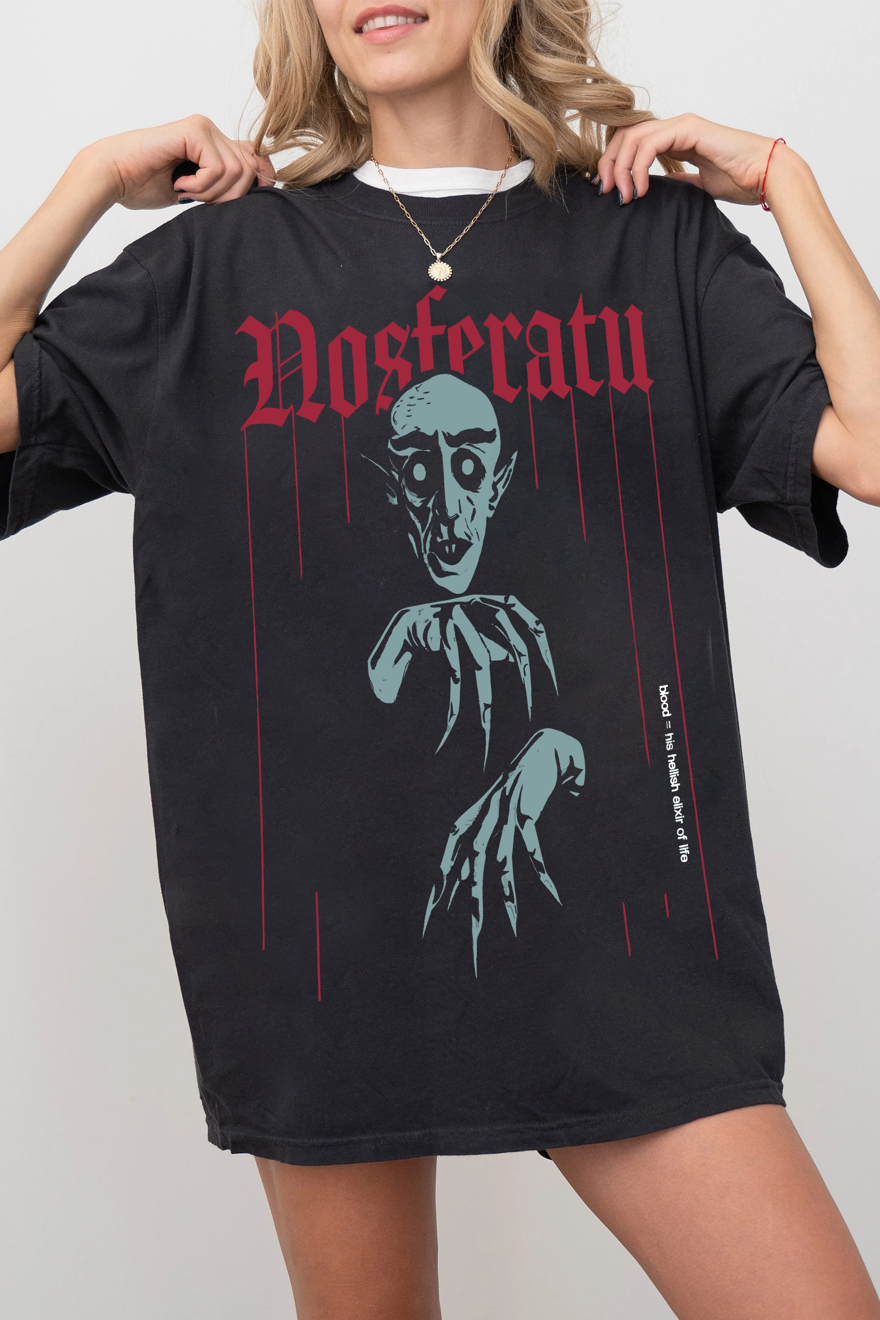 T-Shirt Nosferatu Graphic Merch, Shirt Nosferatu Graphic For Women