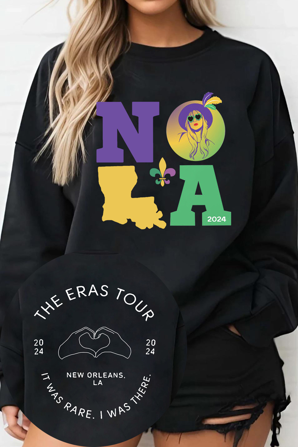 New New Orleans Night 3 Eras Tour Taylor Fleece Sweatshirt For Women