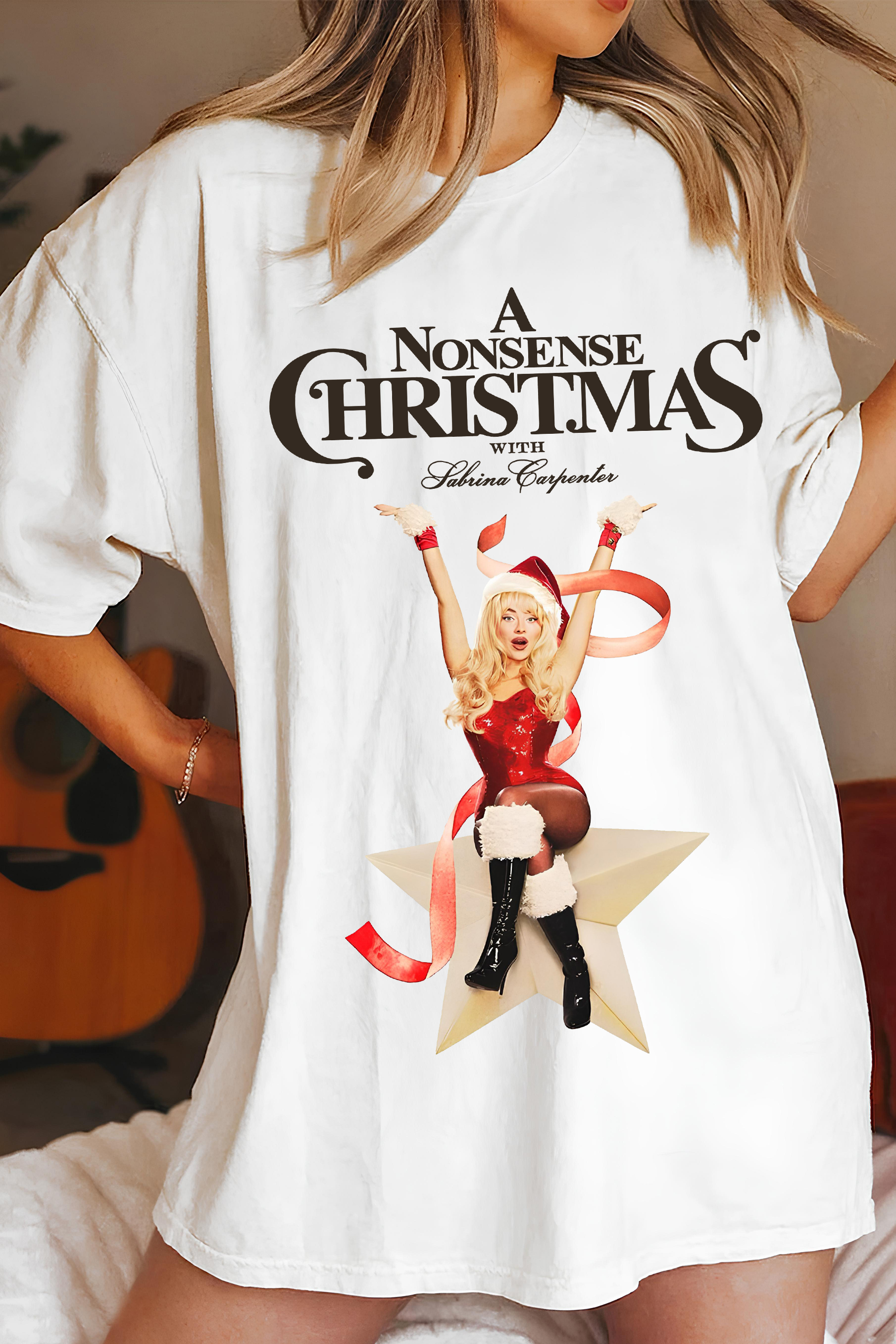 New T-Shirt Never Seen Merch, Shirt Never Seen Me And Santa Claus In The Same Room Sabrina For Women