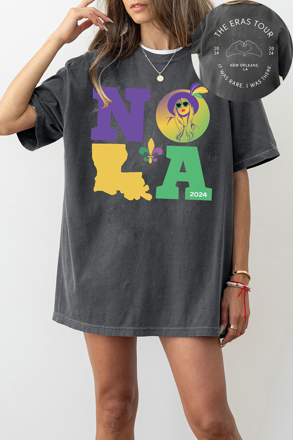 New T-Shirt New Orleans Merch, Shirt New Orleans Night 3 Eras Tour Taylor For Women