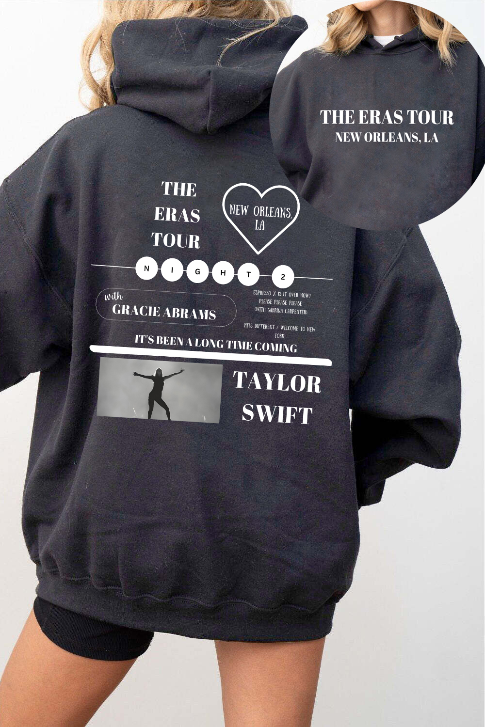 New New Orleans Night 2 Ts The Era Tour Fleece Hoodie For Women