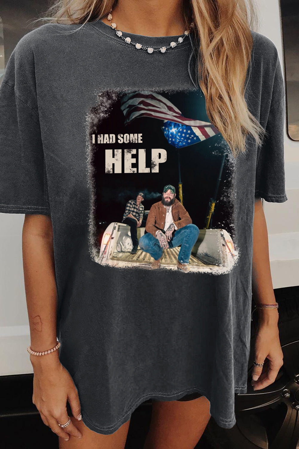 New T-Shirt Morgan And Merch, Shirt Morgan And Post I Had Some Help Vintage For Women