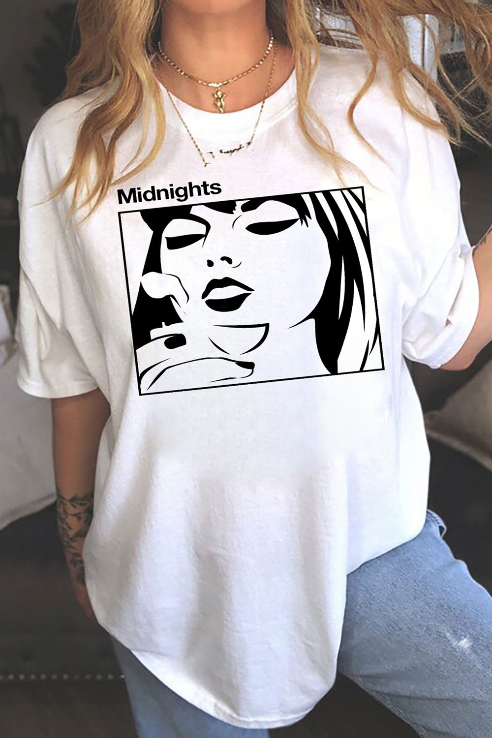 New T-Shirt Midnights Album Merch, Shirt Midnights Album Swiftie Merch For Women