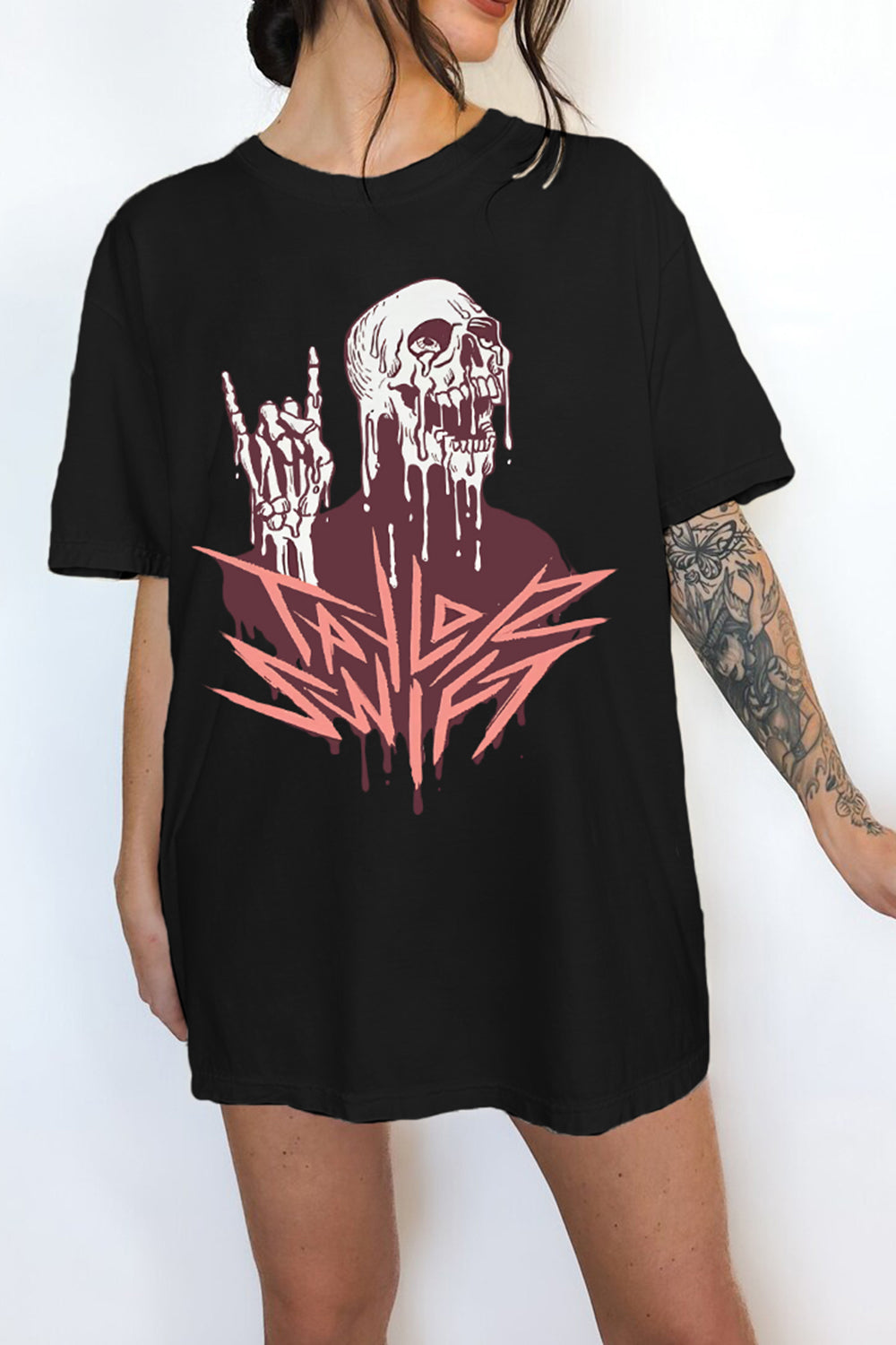 New T-Shirt Metal Taylor Merch, Shirt Metal Taylor Swift Skull For Women