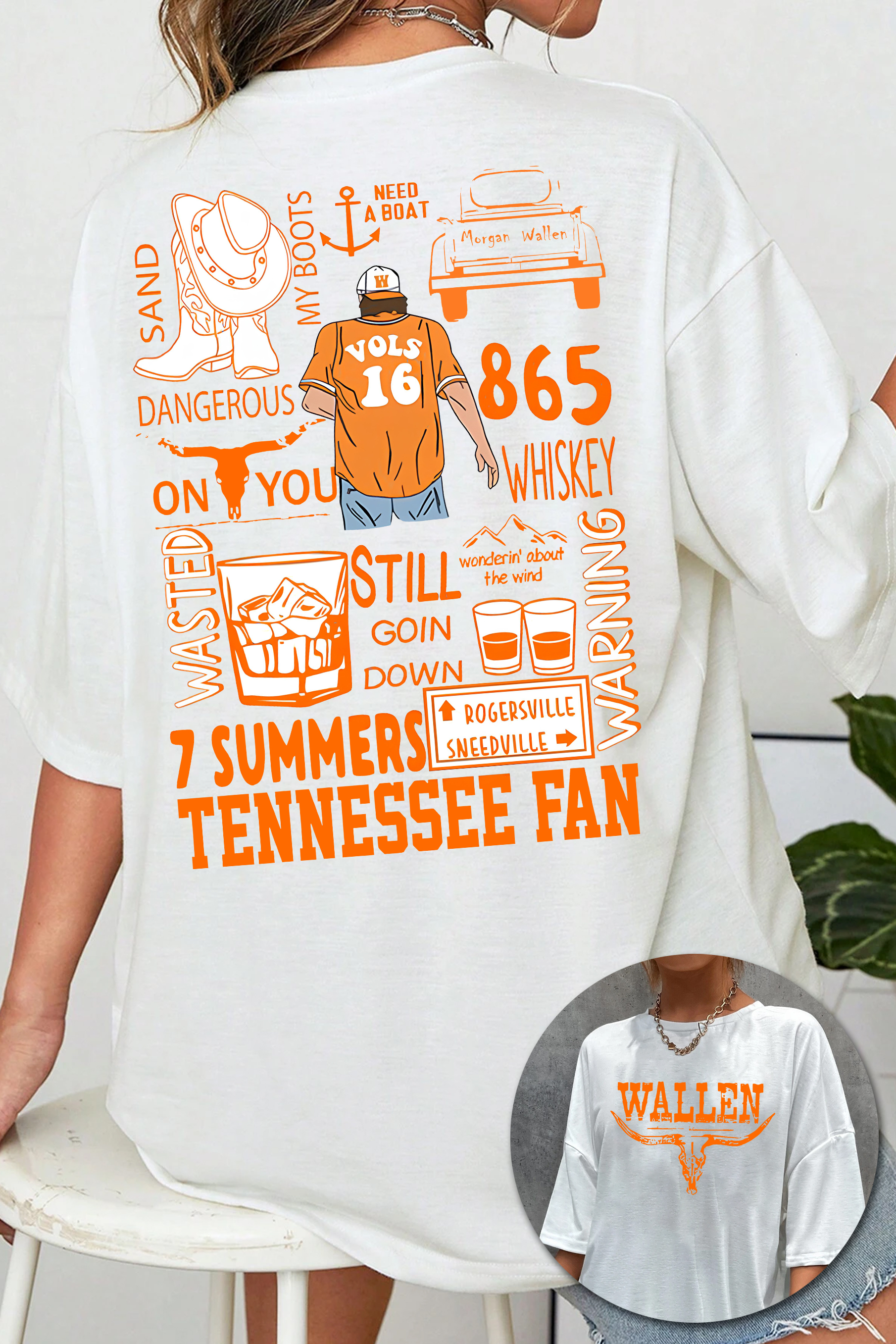 New T-Shirt Morgan Wallen Merch, Shirt Morgan Wallen 7 Summer Tennessee Fan For Women