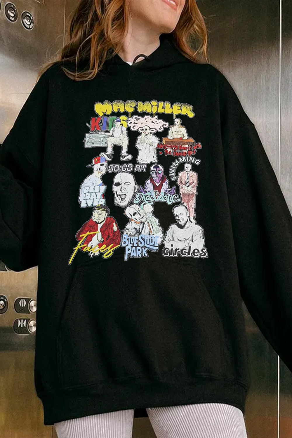 Macmiller Vintage Album Print Hoodie