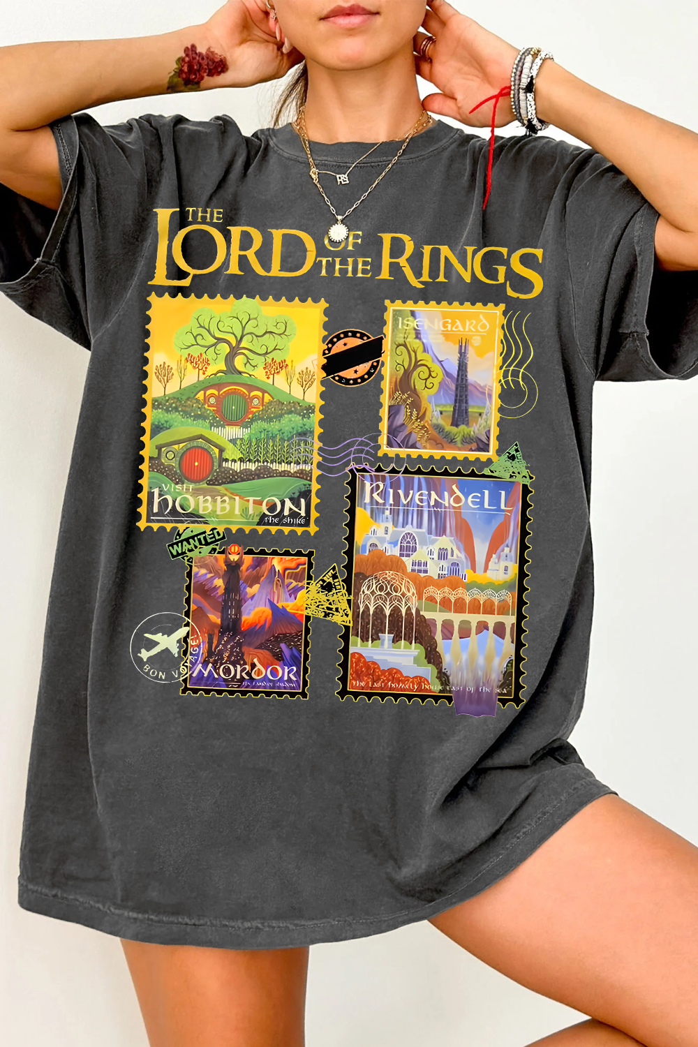 T-Shirt Lotr Stamps Merch, Shirt Lotr Stamps For Women