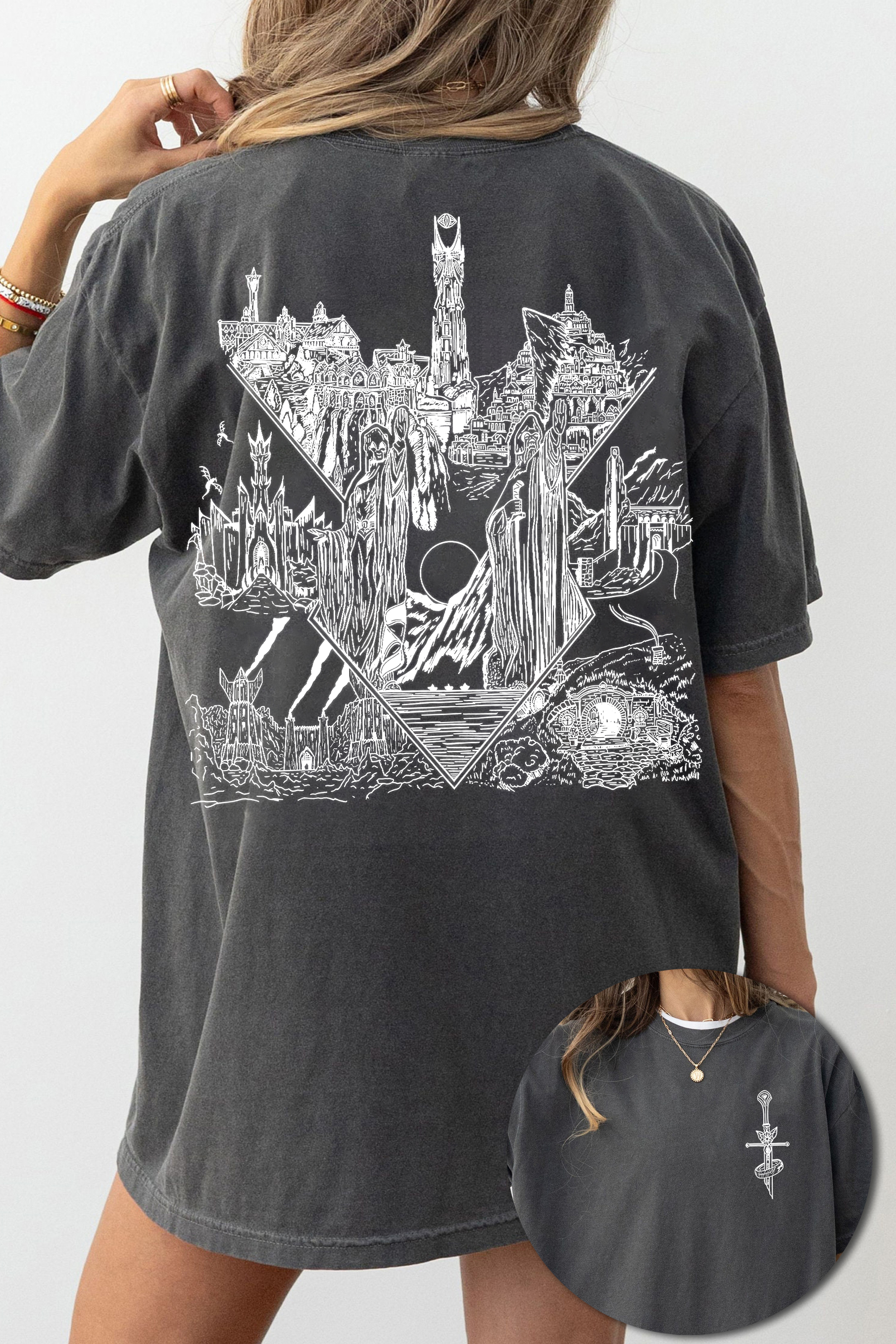 New T-Shirt Lotr Middle Merch, Shirt Lotr Middle Earth Inspired For Women