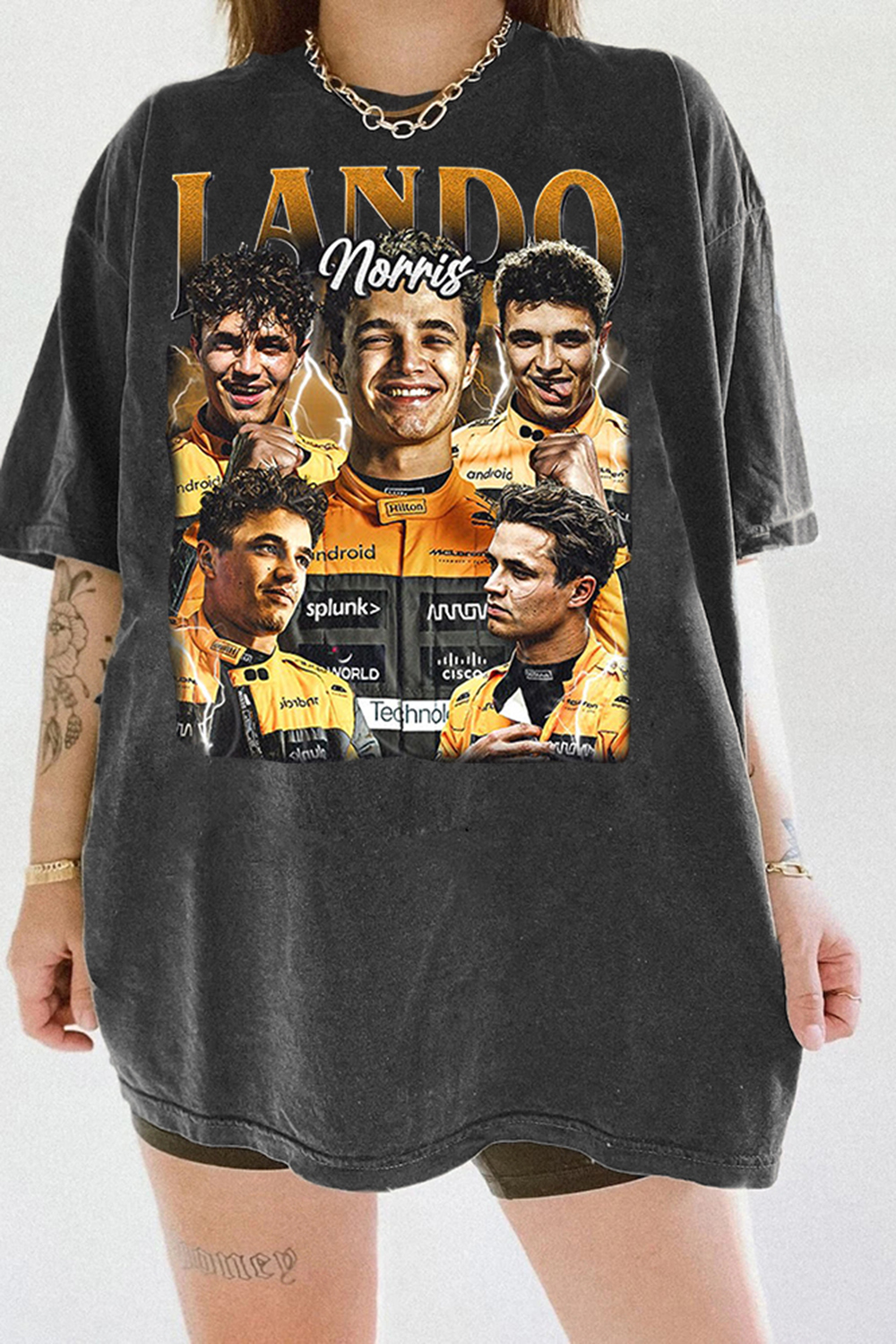 New T-Shirt Limited Lando Merch, Shirt Limited Lando Norris Vintage For Women