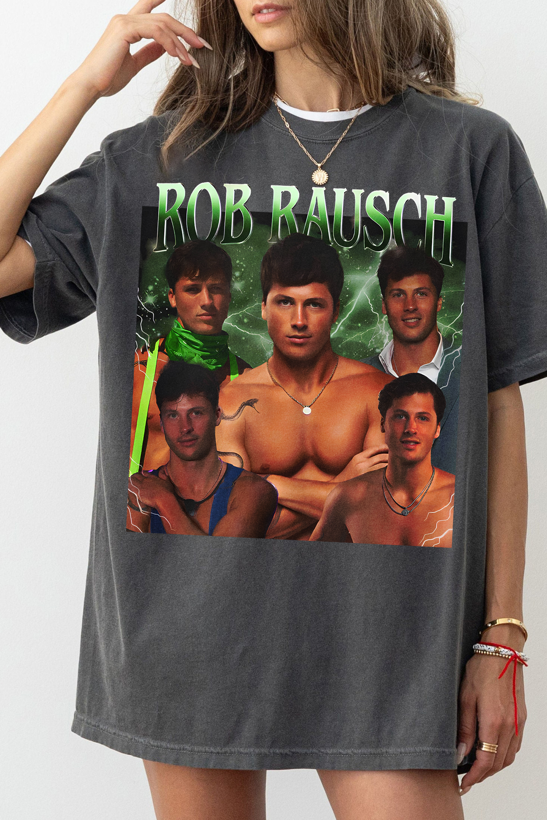 New T-Shirt Limited Rob Merch, Shirt Limited Rob Rausch Love Island Vintage For Women