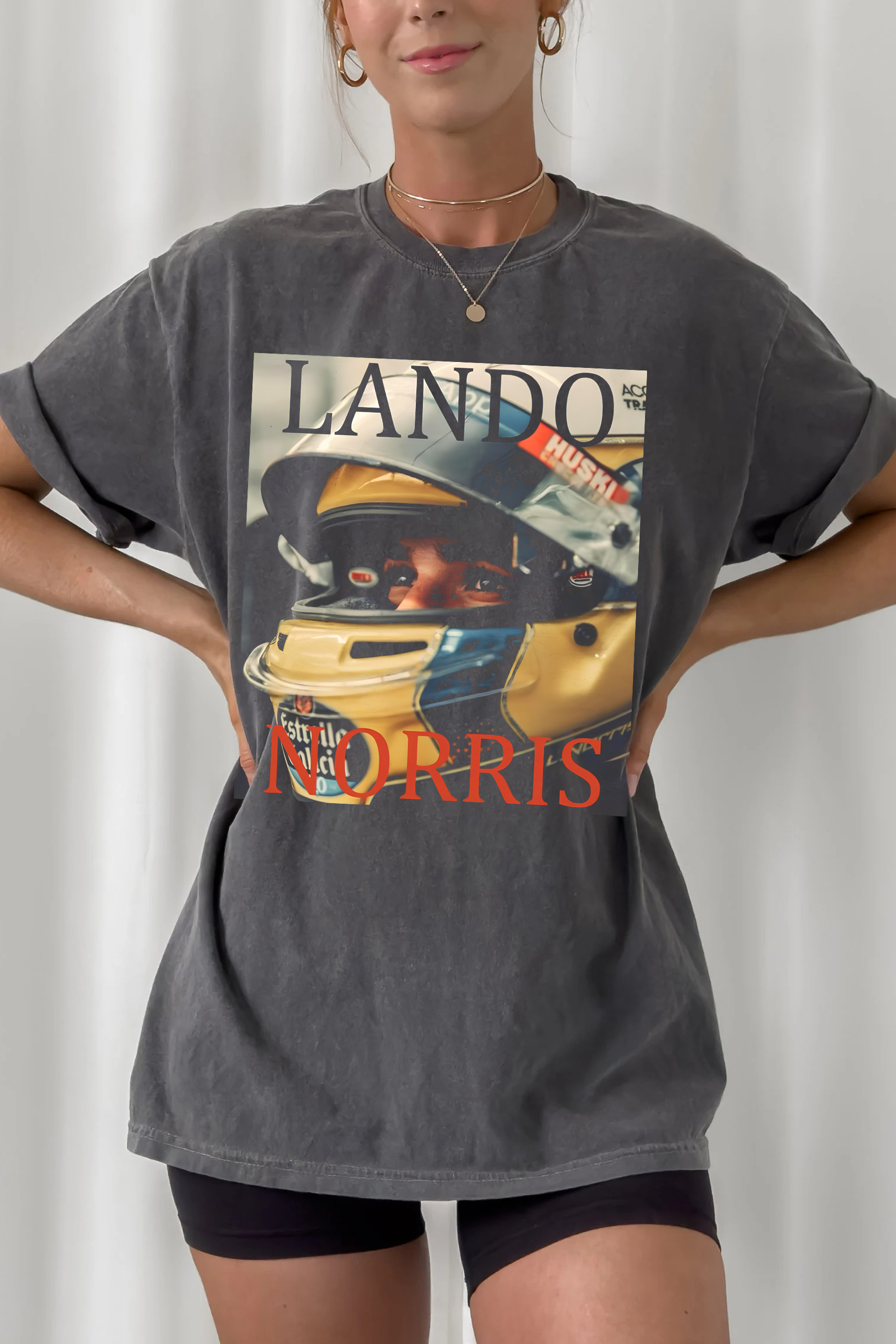 T-Shirt Lando Norris Merch, Shirt Lando Norris Racing Driver Fan For Women