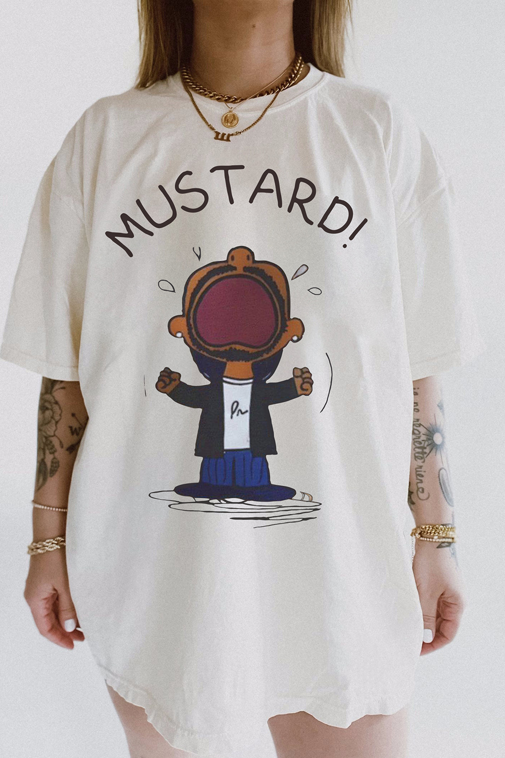 New T-Shirt Kendrick Lamar Merch, Shirt Kendrick Lamar Mustard Meme Gnx Album For Women