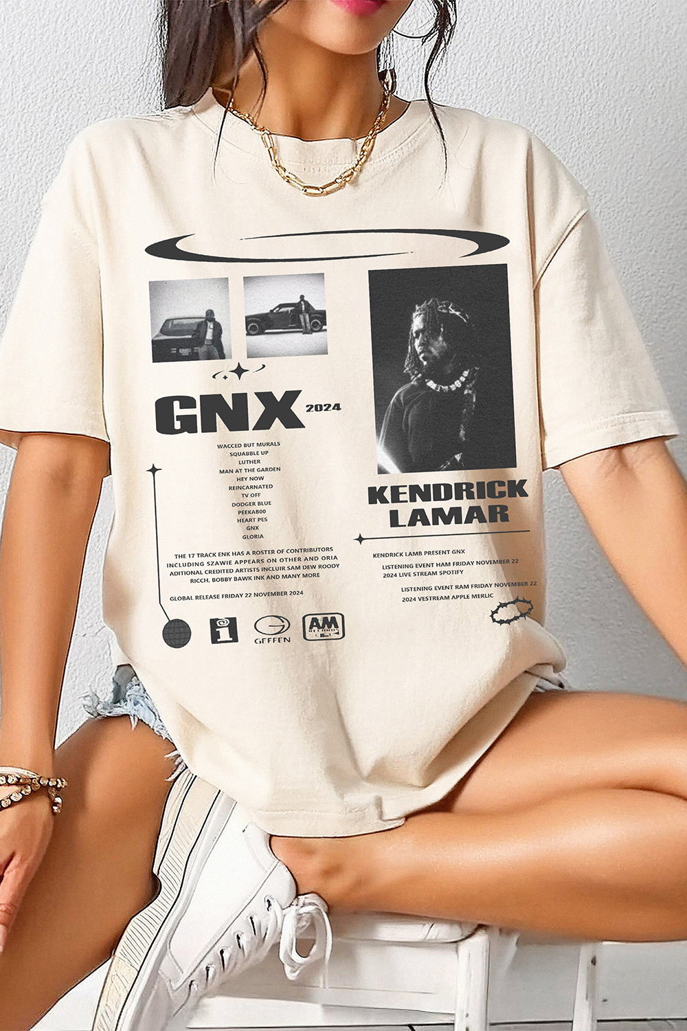 New T-Shirt Kendrick Lamar Merch, Shirt Kendrick Lamar Vintage Graphic For Women