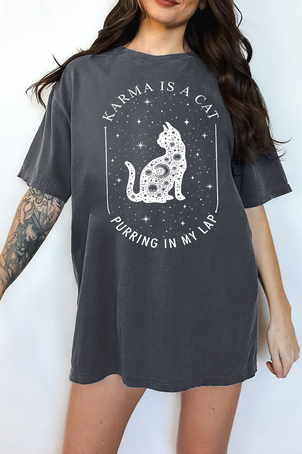 New T-Shirt Karma Is Merch, Shirt Karma Is A Cat Classic For Women