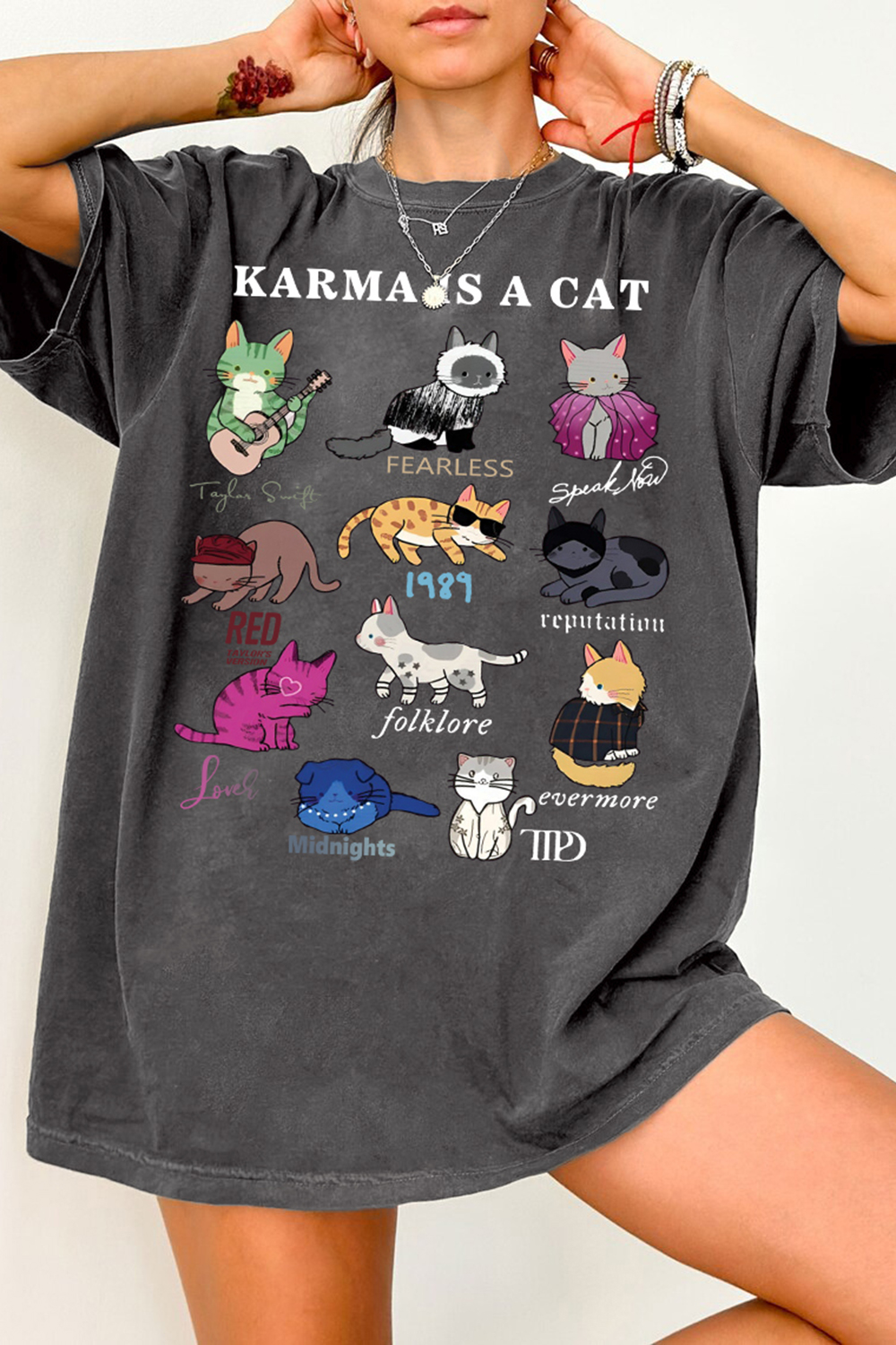 New T-Shirt Karma Is Merch, Shirt Karma Is A Cat For Women