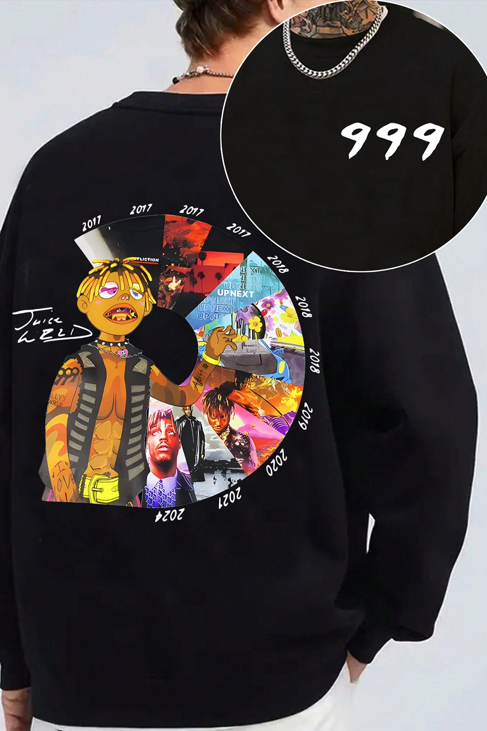 New Juice Wrld 999 Album Legend Never Dies Fleece Sweatshirt For Men