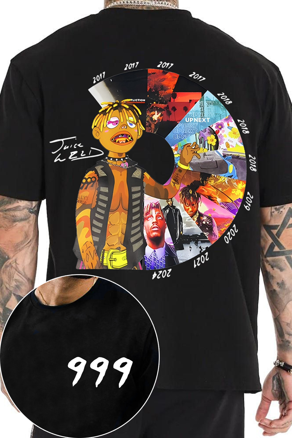 New T-Shirt Juice Wrld Merch, Shirt Juice Wrld 999 Album Legend Never Dies For Men