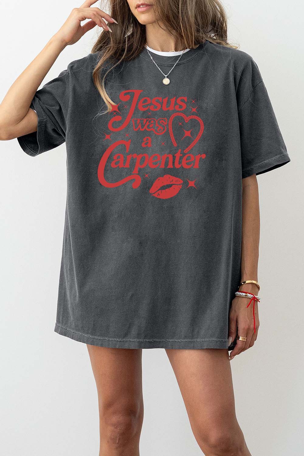 New T-Shirt Jesus Was Merch, Shirt Jesus Was A Carpenter Comfort Colors For Women