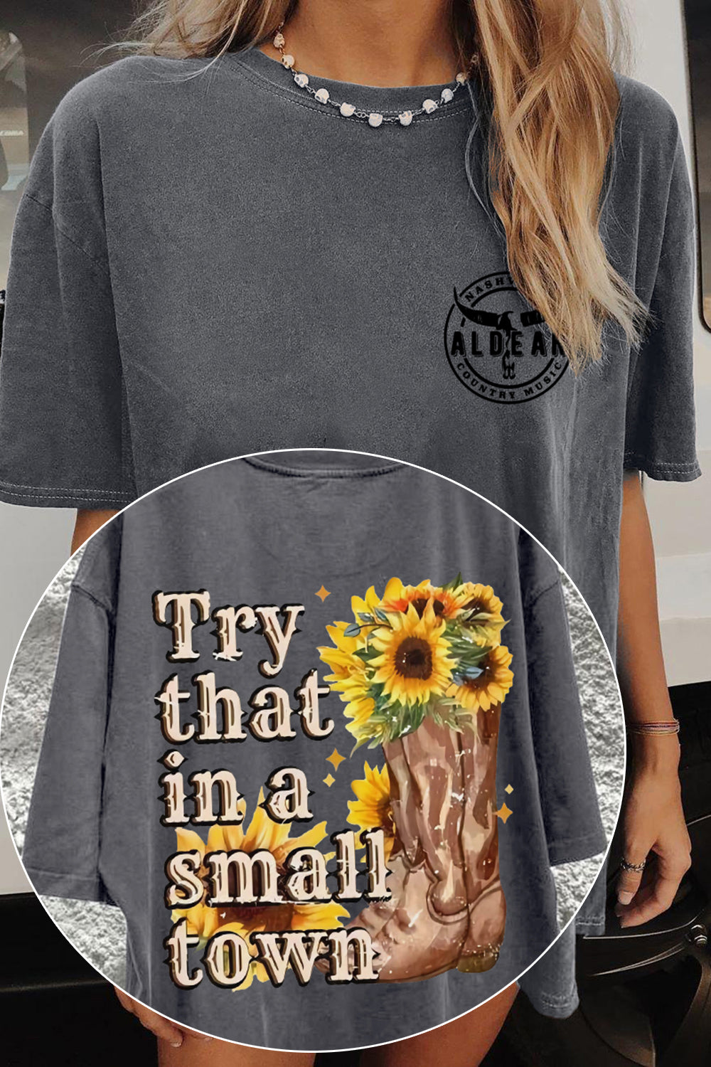 New T-Shirt Jason Aldean Merch, Shirt Jason Aldean Try That In A Small Town For Women