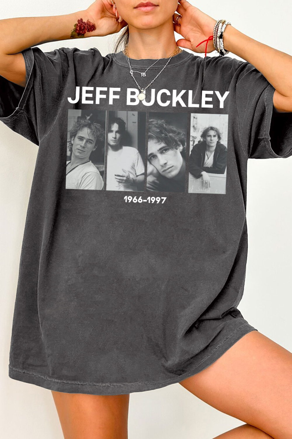 New T-Shirt Jeff Buckley Merch, Shirt Jeff Buckley Mystery White Boy Tour 1995 For Women